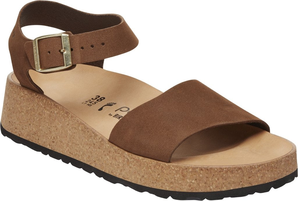 Glenda dark tea, Nubuck Leather