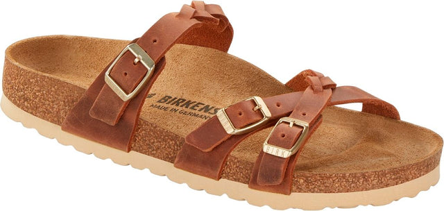 Franca Braided cognac, Oiled Leather