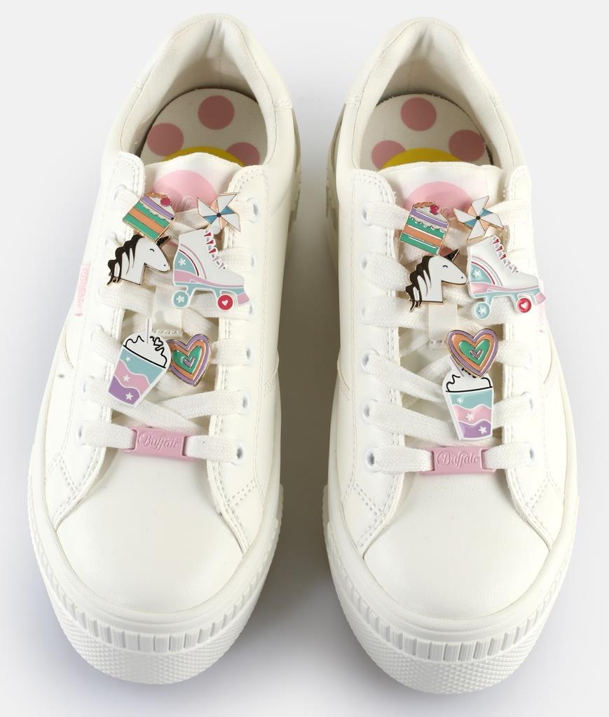 Paired Charm-vegan nappa-white multi