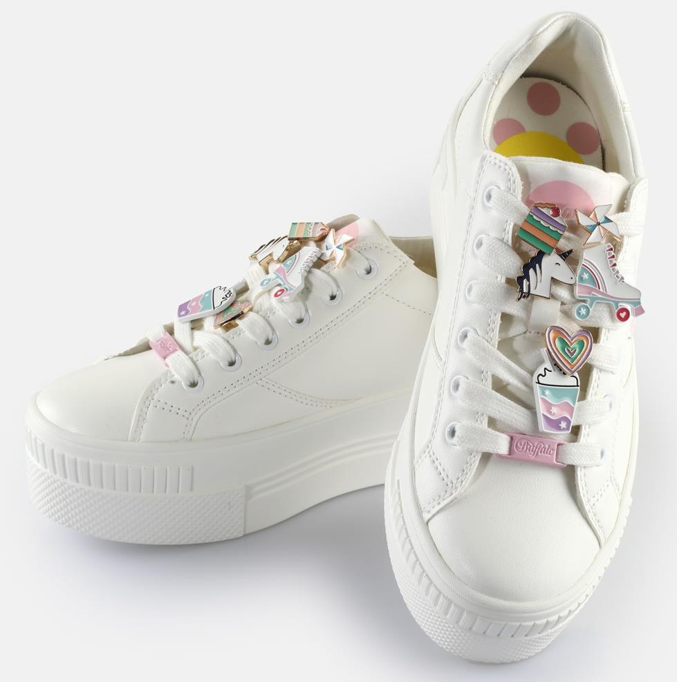 Paired Charm-vegan nappa-white multi