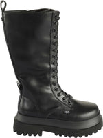 Pluto Lace Up Hi-vegan nappa-black