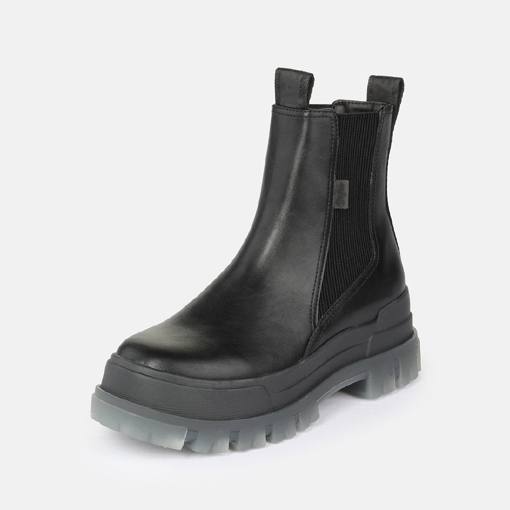 Aspha Chelsea Mid-vegan nappa-black/transparent