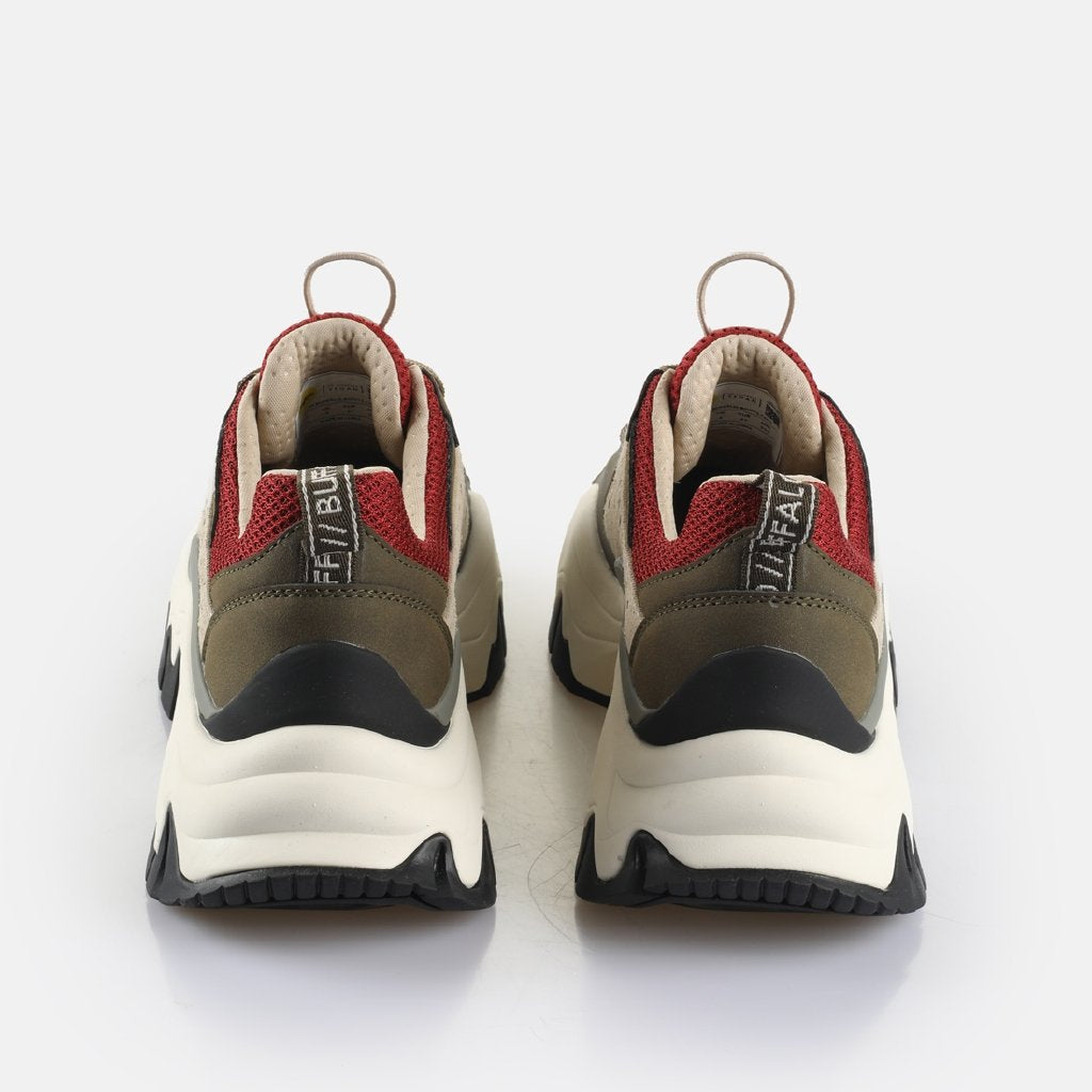 Trail One-vegan nubuck/mesh-khaki/red/cream