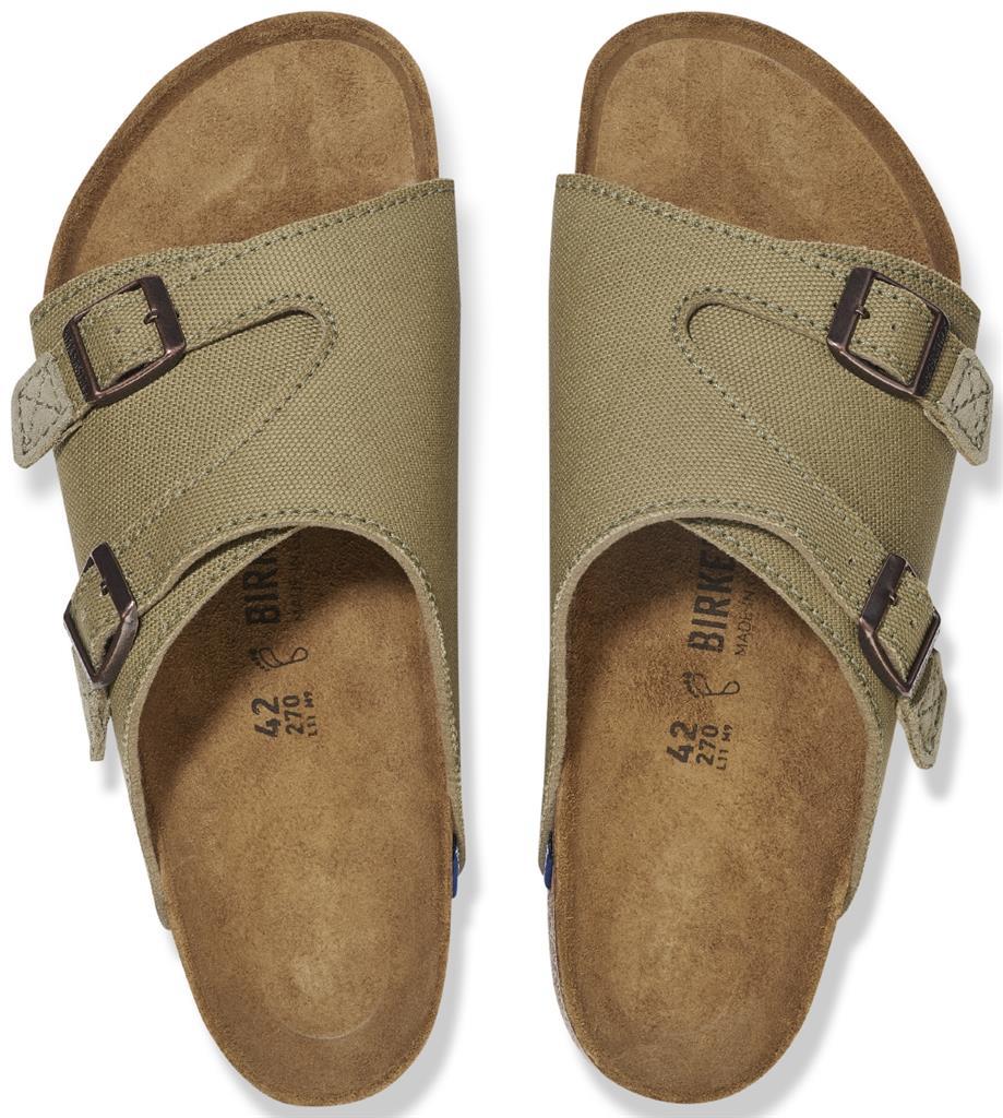 Zürich faded khaki, Suede Leather/Canvas