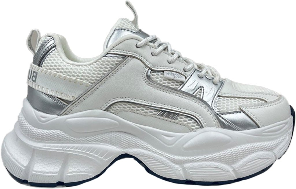 Para-vegan nappa/mesh-white/silver