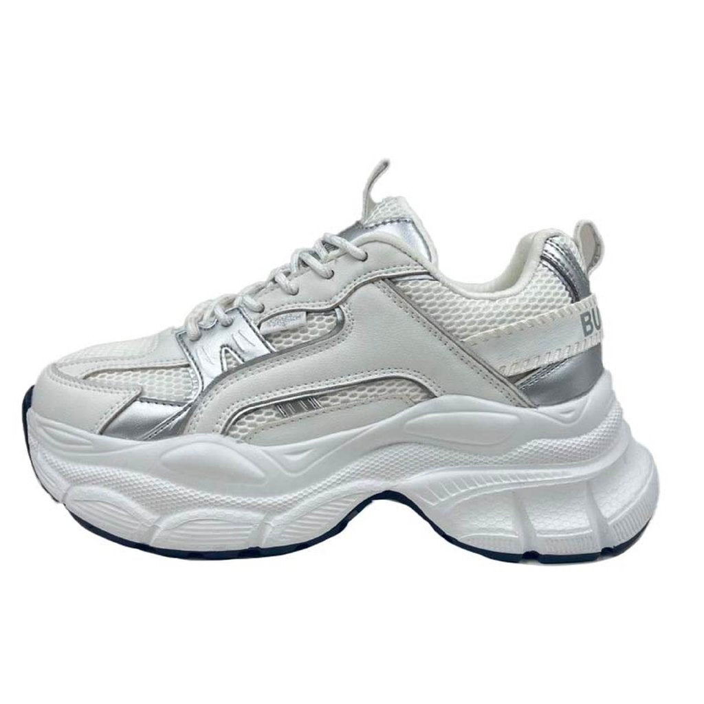 Para-vegan nappa/mesh-white/silver
