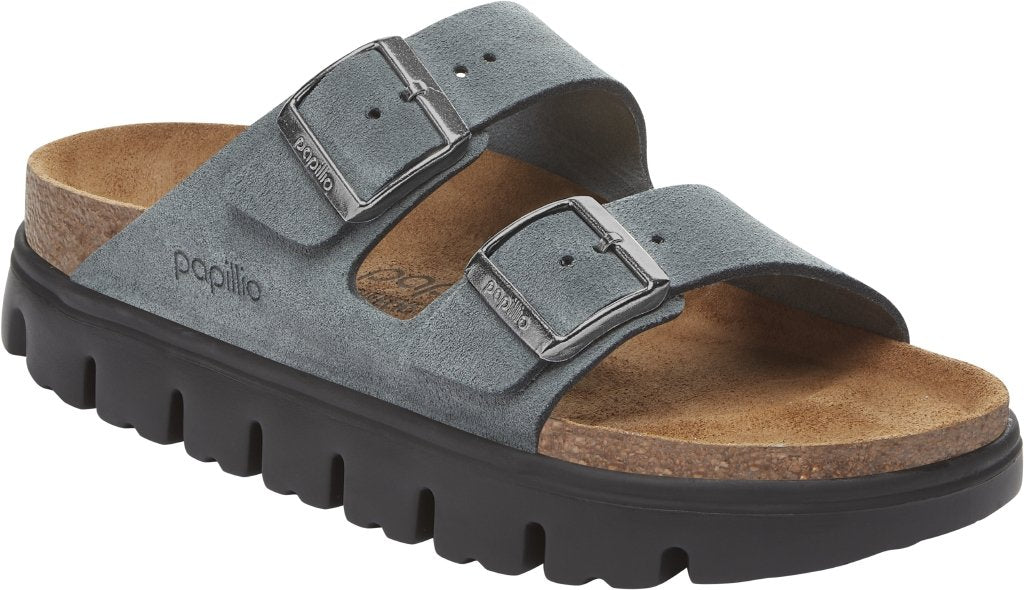 Arizona Chunky basalt gray, Suede Leather