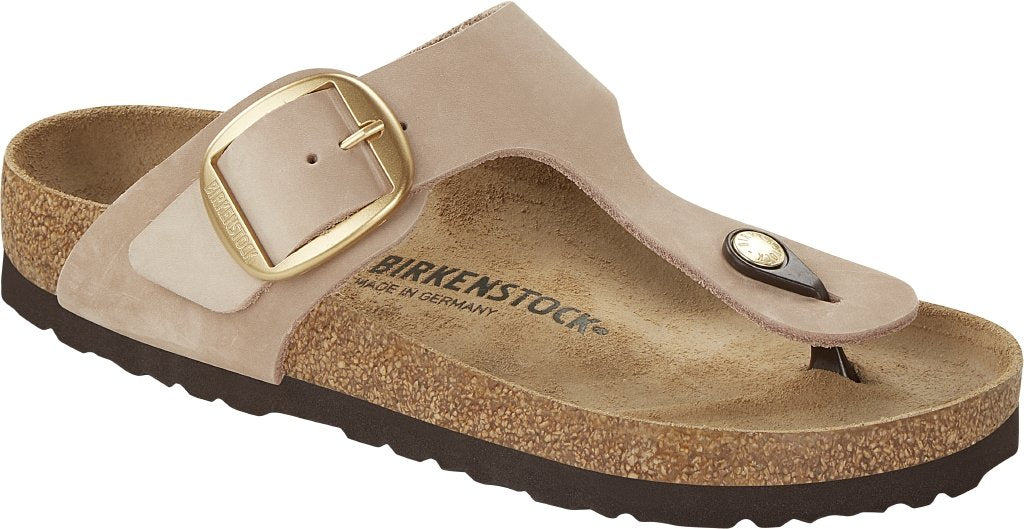 Gizeh Big Buckle sandcastle, Nubuck Leather