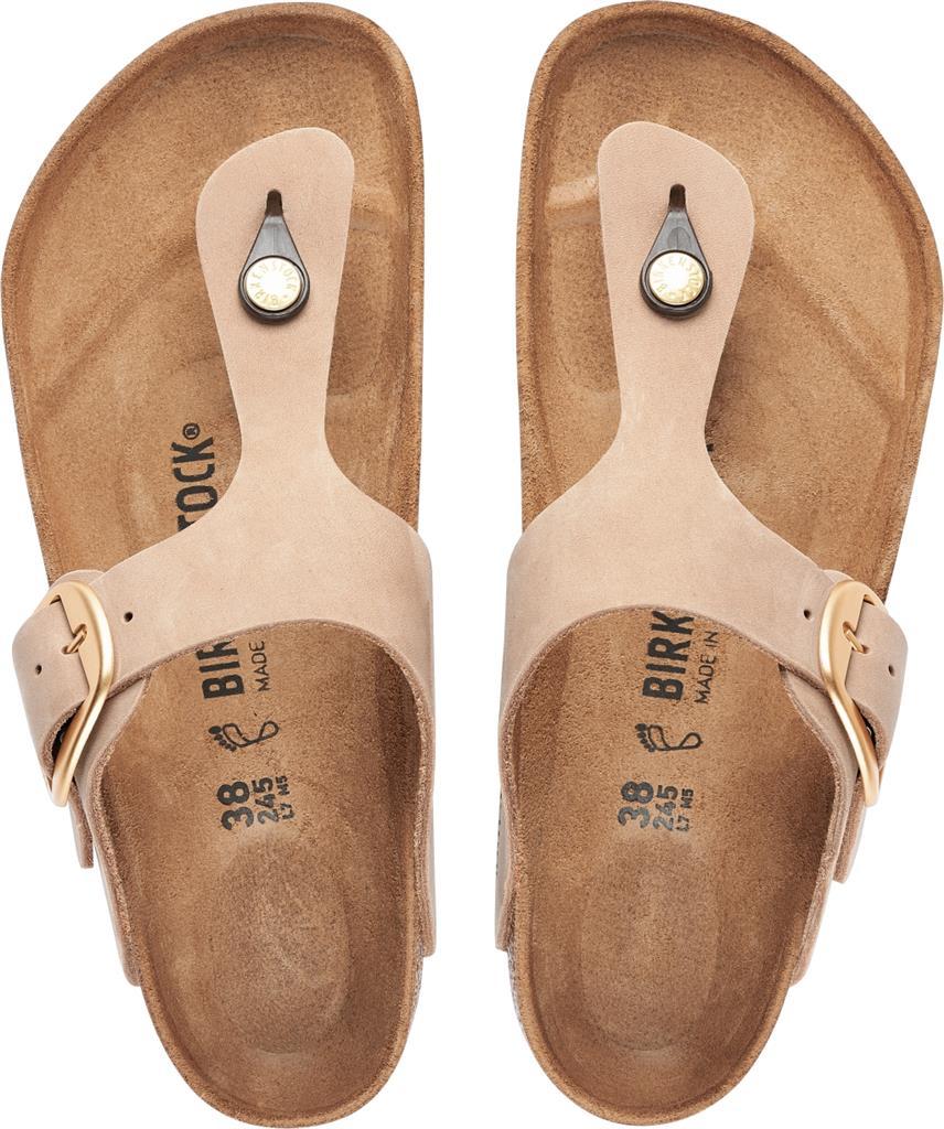 Gizeh Big Buckle sandcastle, Nubuck Leather