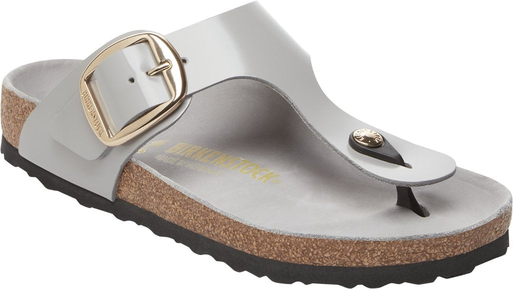 Gizeh Big Buckle shine stone coin, Natural Lea