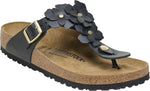 Gizeh Flowers black, Natural Leather