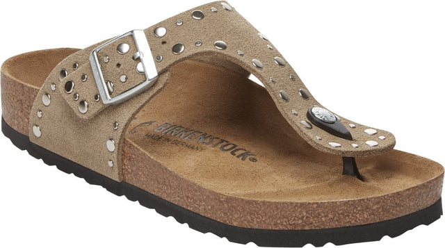 Gizeh Rivet taupe, Suede Leather