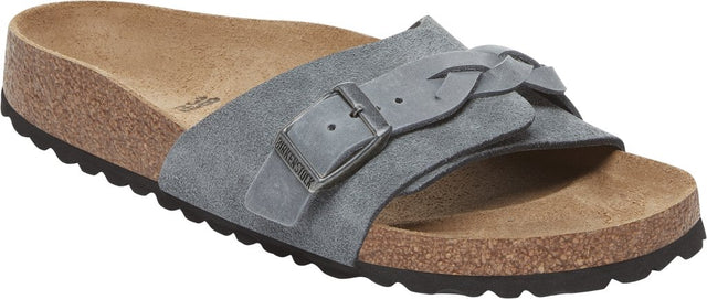 Oita Braided basalt gray, Suede Leather