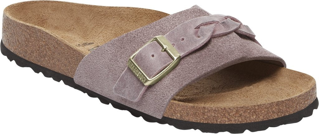 Oita Braided faded purple, Suede Leather