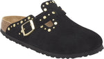 Boston Rivet black, Suede Leather