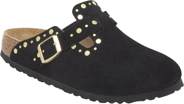 Boston Rivet black, Suede Leather