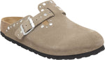 Boston Rivet taupe, Suede Leather