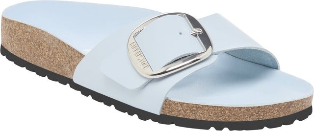Madrid Big Buckle shine blue, Natural Leather