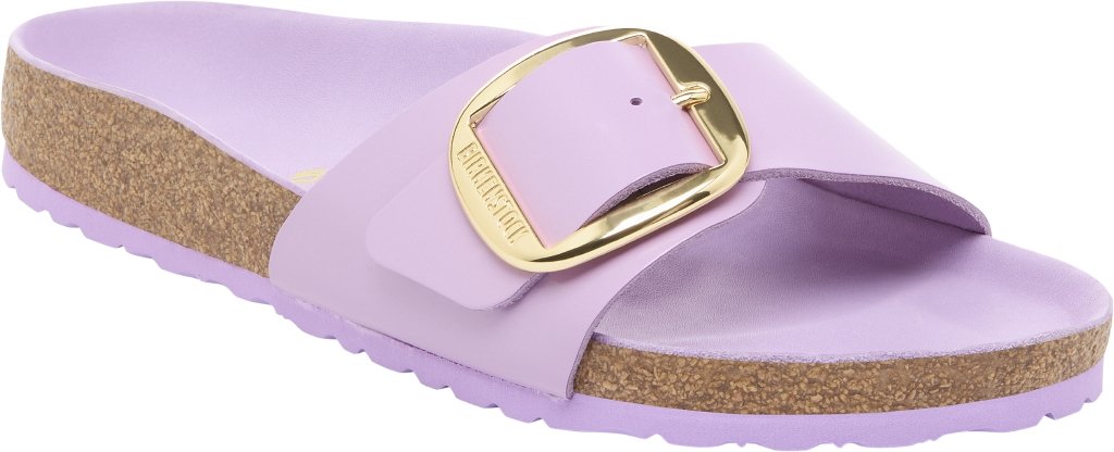 Madrid Big Buckle shine crocus, Natural Leather
