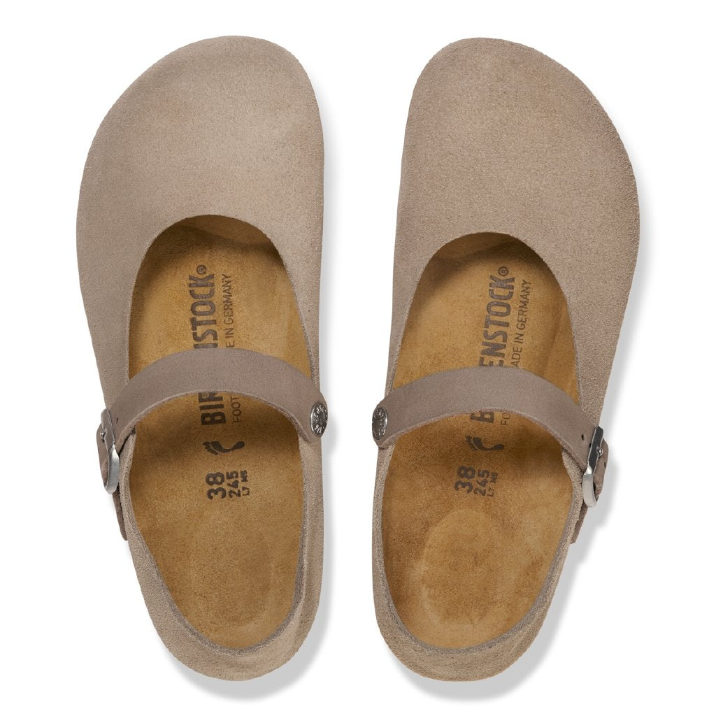 Mantova taupe, Suede Leather