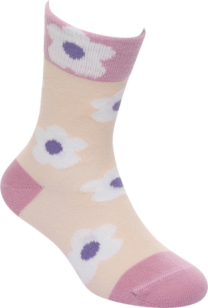 Cotton Sole Kids flowers, 79%CO,19%PA,2%EL