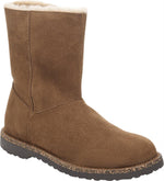 Uppsala Zip Shearling N dark tea, Suede Leather