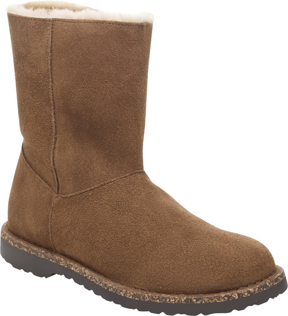 Uppsala Zip Shearling N dark tea, Suede Leather