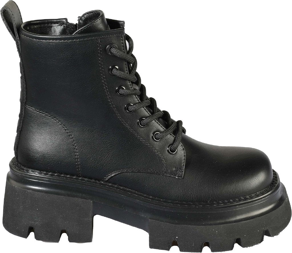 Mave Lace Up Mid-vegan nappa-black
