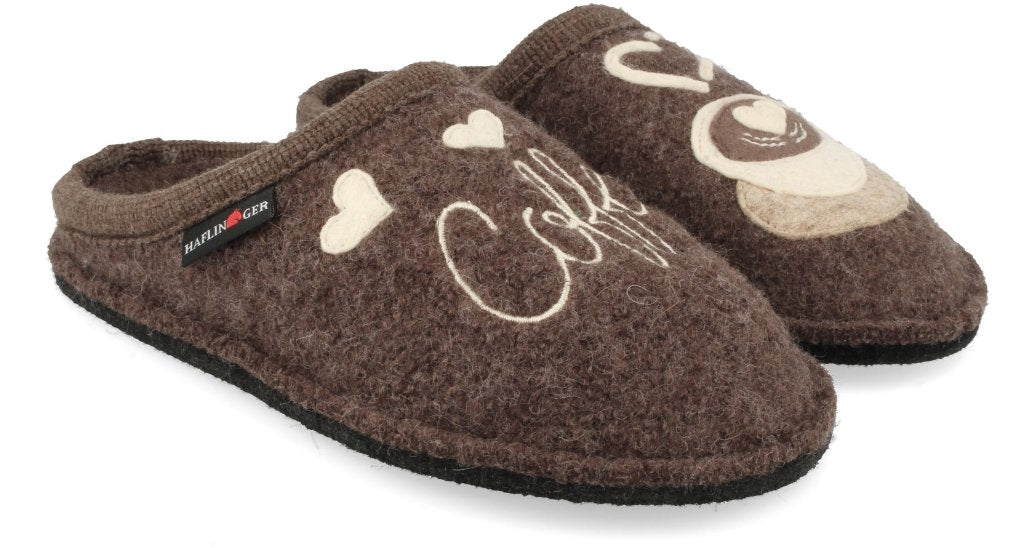 Coffee Time braunmeliert, Walkstoff