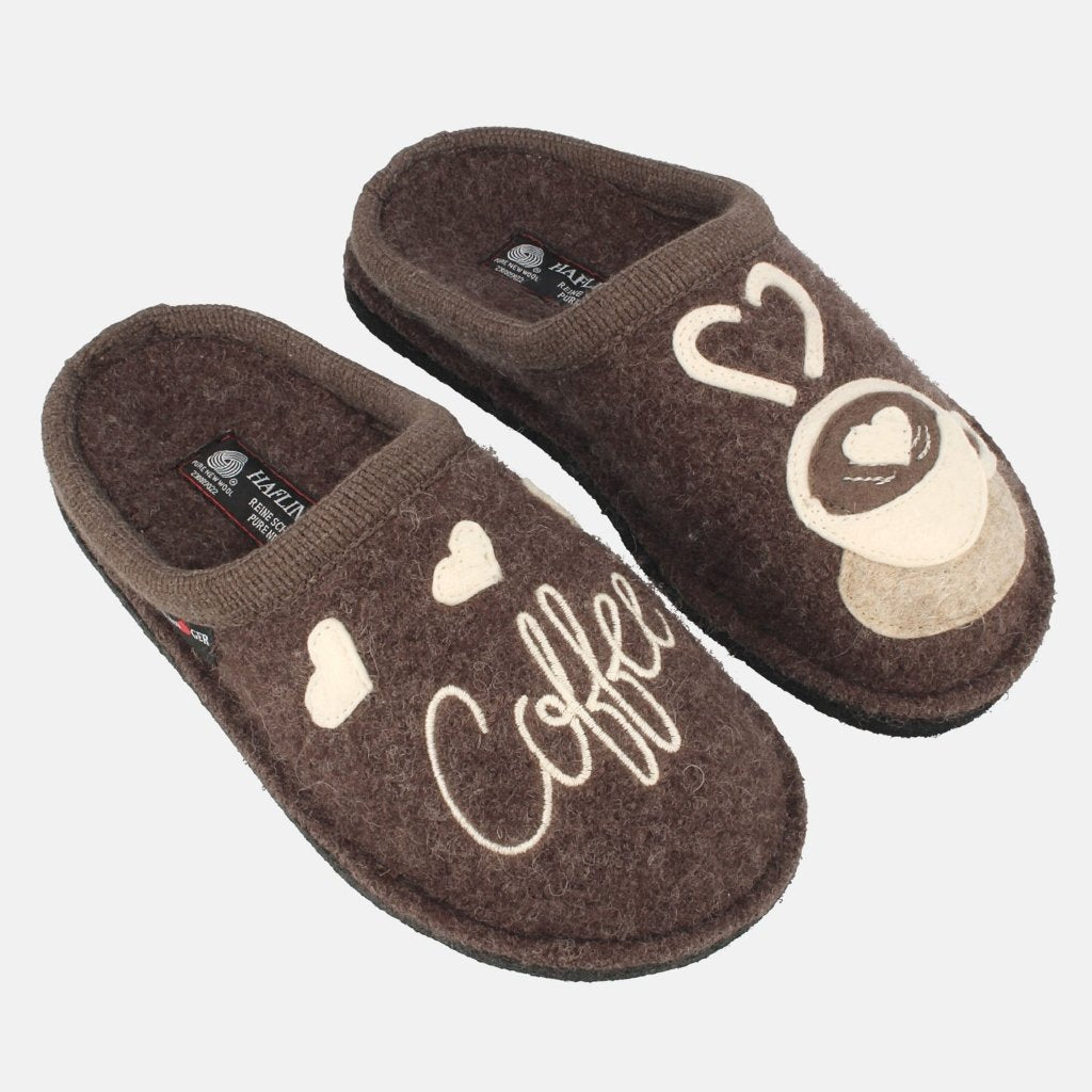 Coffee Time braunmeliert, Walkstoff