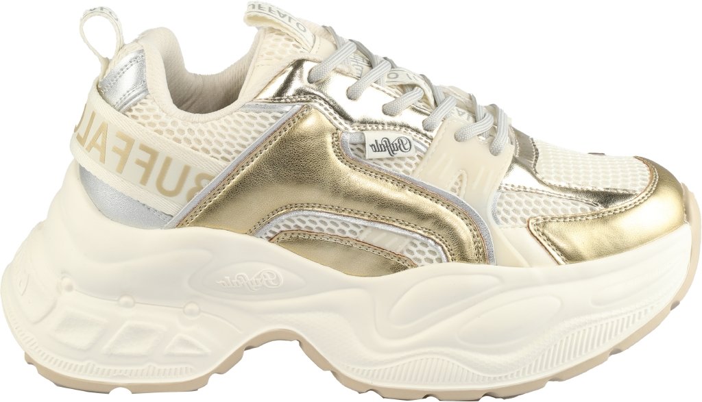 Yuno One vegan nappa/mesh, cream/gold