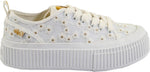 Madison Low Bloom-vegan textile-white/gold