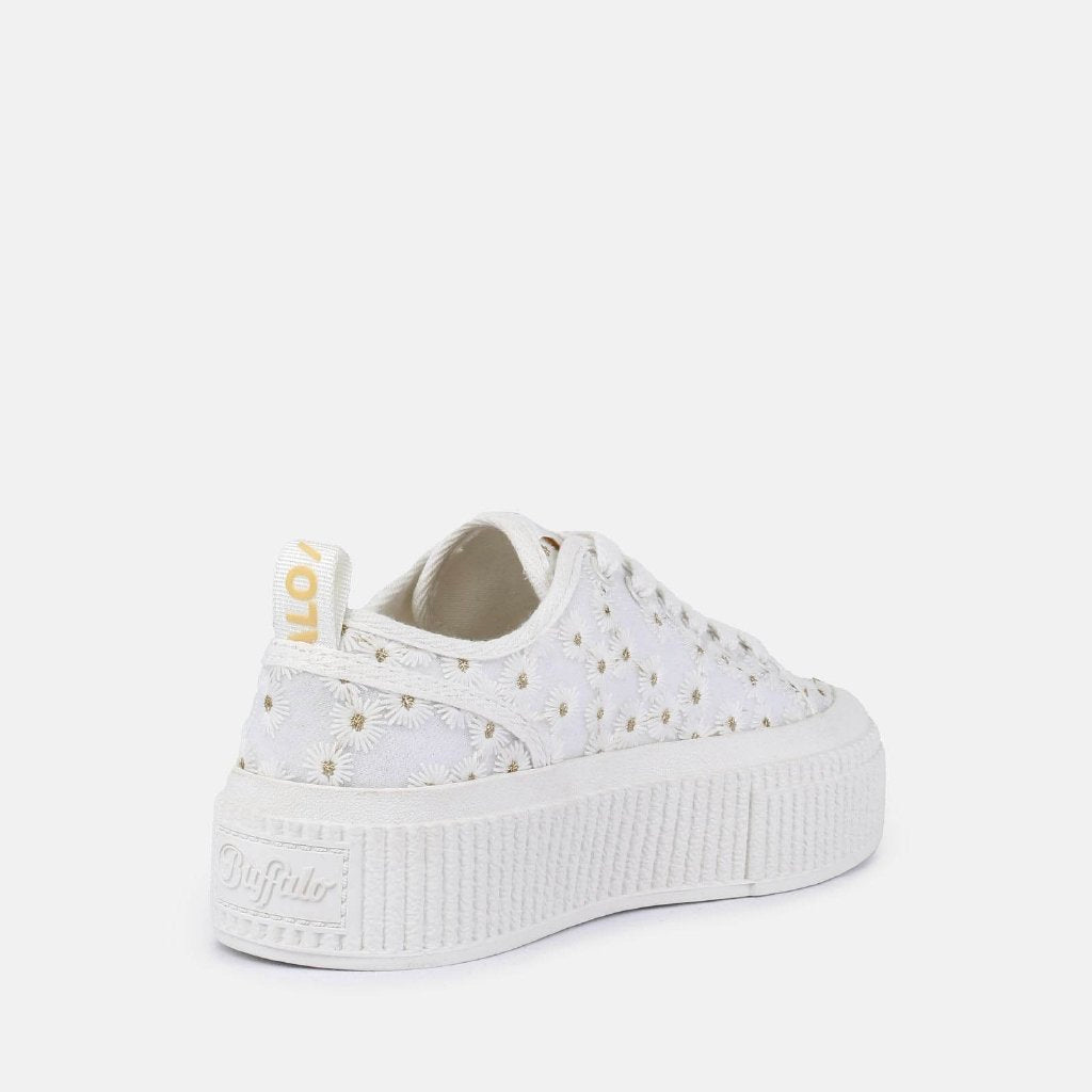 Madison Low Bloom-vegan textile-white/gold