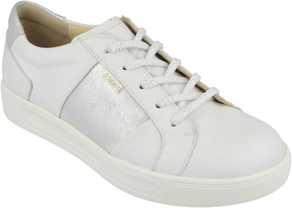 Malita weiss/silber, Nappa/Brina