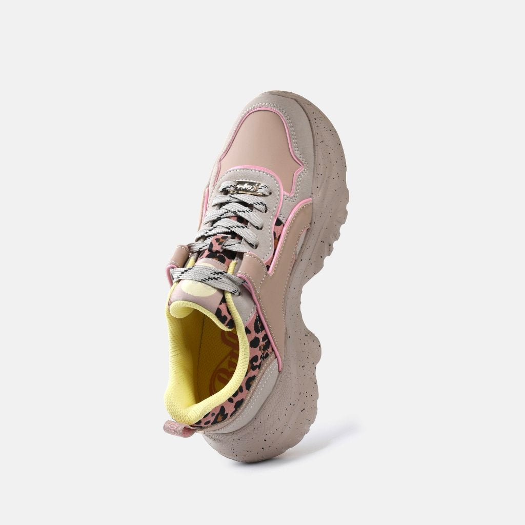 Bliss -vegan suede/nappa-beige/pink/yellow