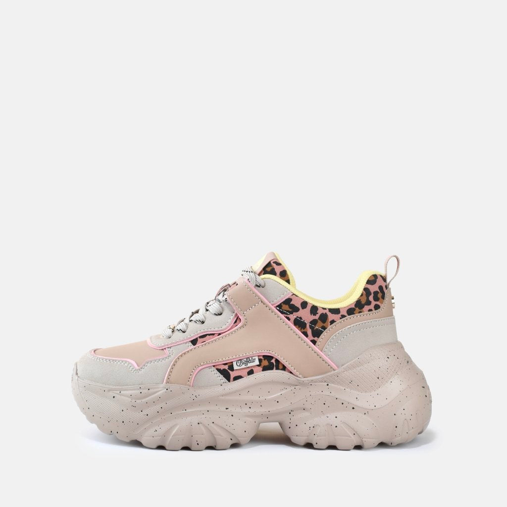 Bliss -vegan suede/nappa-beige/pink/yellow