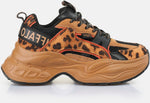 Yuno-vegan suede/mesh-beige/black/leo