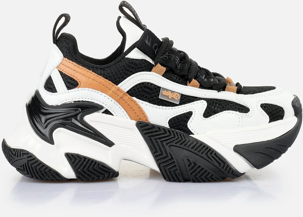 Fion One-vegan nappa/mesh-white/blk/brown