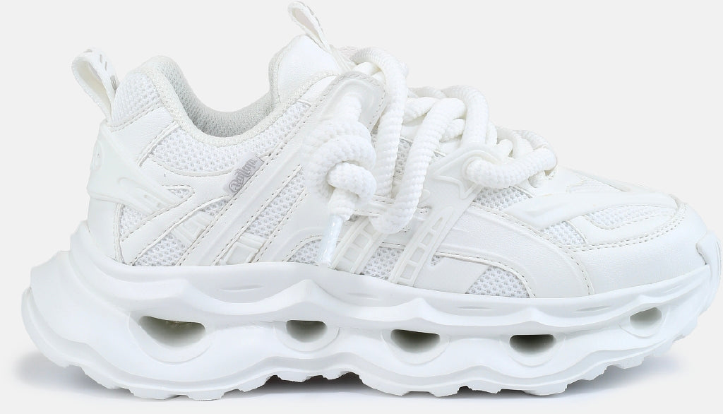 Malaga Lace-vegan nappa/mesh-white
