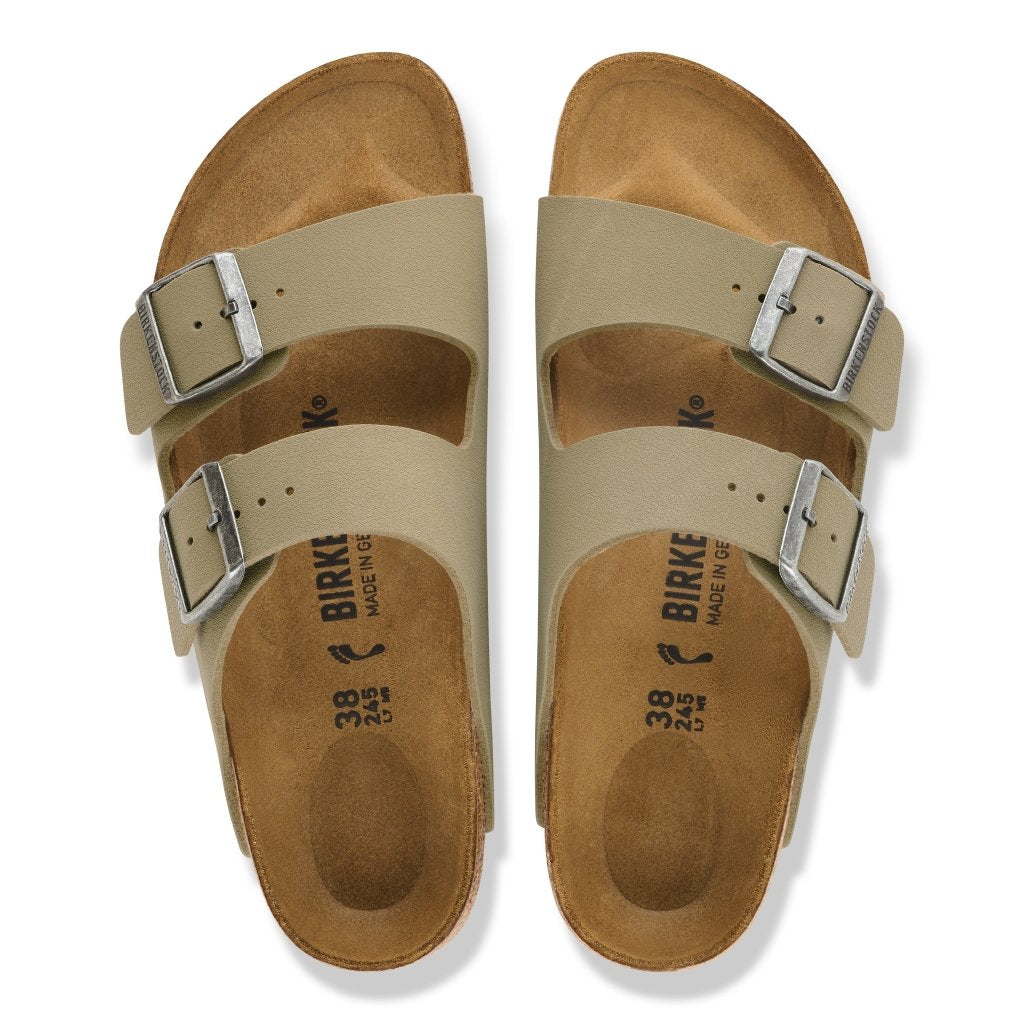 Arizona faded khaki/dark brown sole, Birko Flor