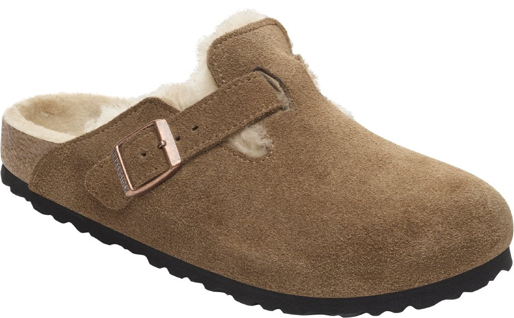 Boston Shearling dark tea, Suede Leather
