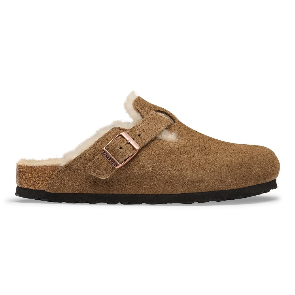 Boston Shearling dark tea, Suede Leather