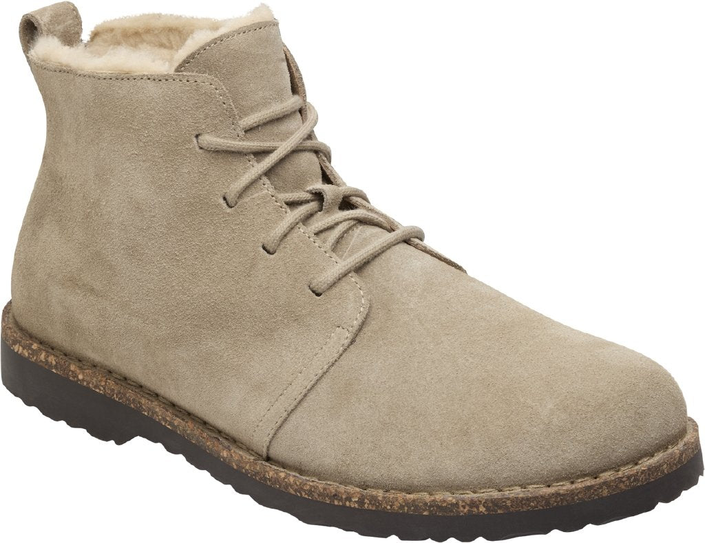 Uppsala Mid S Shearling taupe, Suede Leather