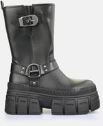 Gospher Biker Mid-vegan nappa-black