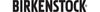 Logo Birkenstock, scritta nera su sfondo bianco